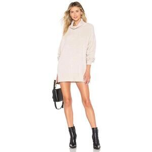 Free People Sweater  small S beige tan oversized turtleneck minimalist boho